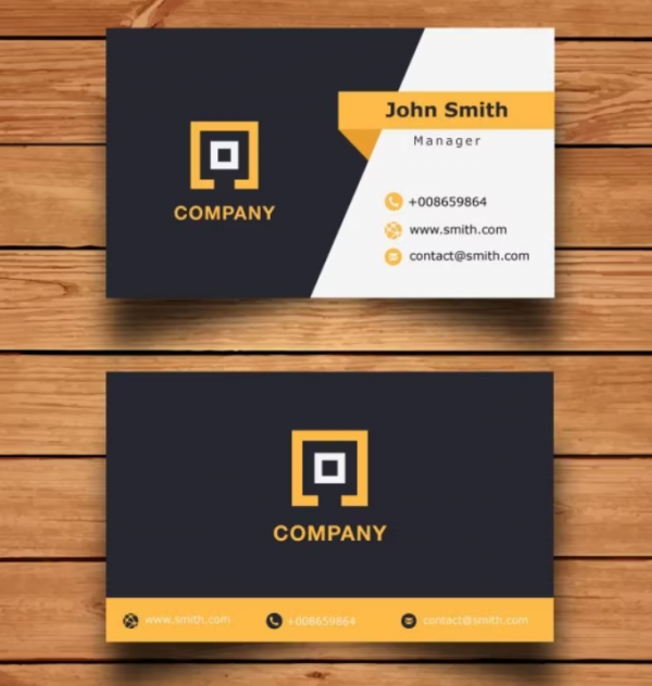 Kartu nama dengan foto perusahaan